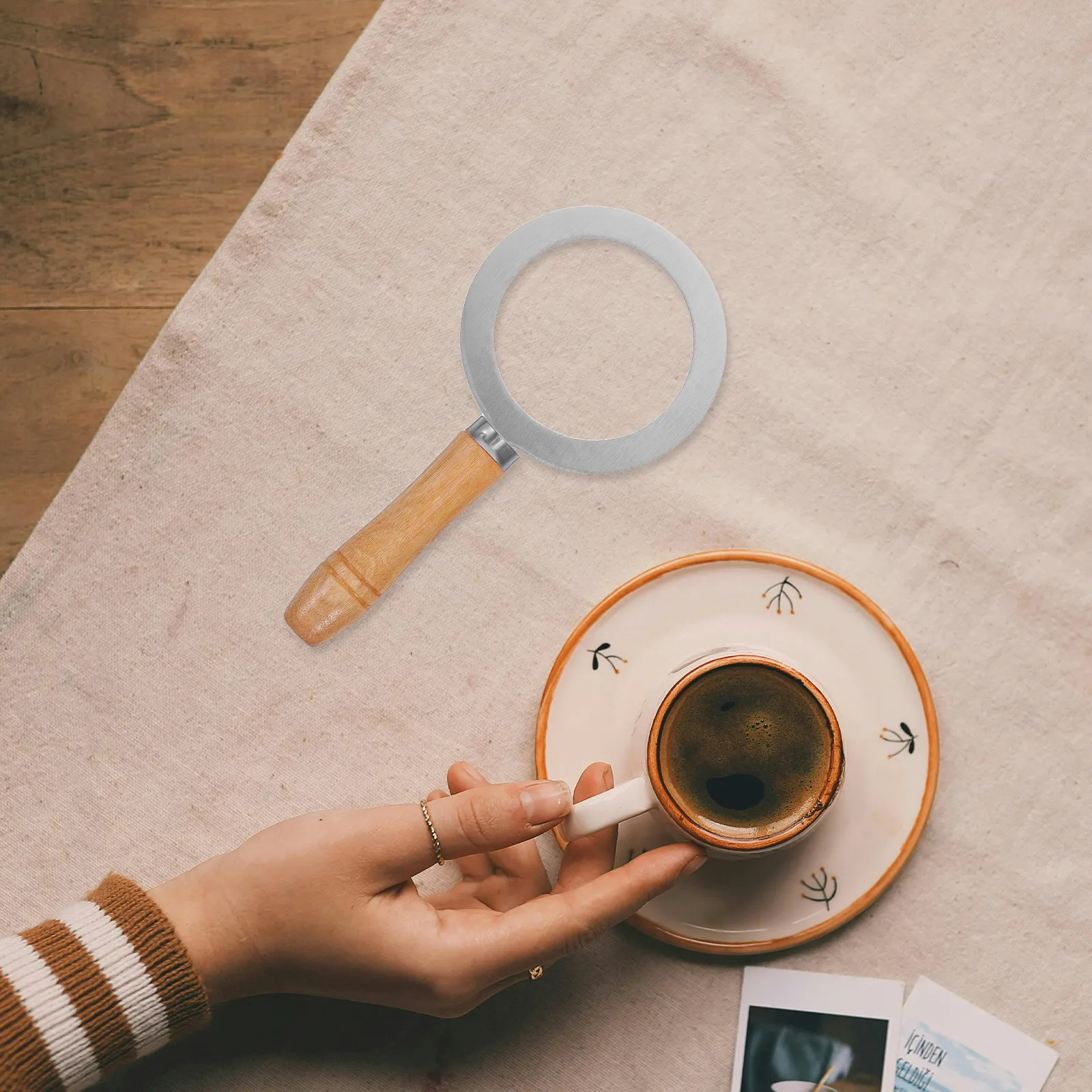 3Pcs Stainless Steel Brulee Rings Cover Wooden Handle 3.15 3 2.8inch Milk Tea Cup Rim Baking Cup Gasket DIY Dessert Cooking Tool
3Pcs Stainless Steel Brulee Rings Cover Wooden Handle 3.15 3 2.8inch Milk Tea Cup Rim Baking Cup Gasket DIY Dessert Cooking Tool