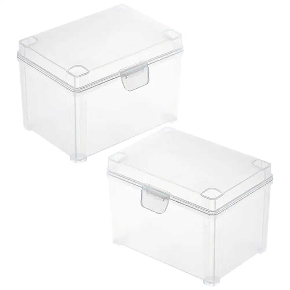 2 Pcs Business Card Storage Boxes Transparent Mini Plastic Containers for Cards Game Accessories Small Office Supplies
2 Pcs Business Card Storage Boxes Transparent Mini Plastic Containers for Cards Game Accessories Small Office Supplies