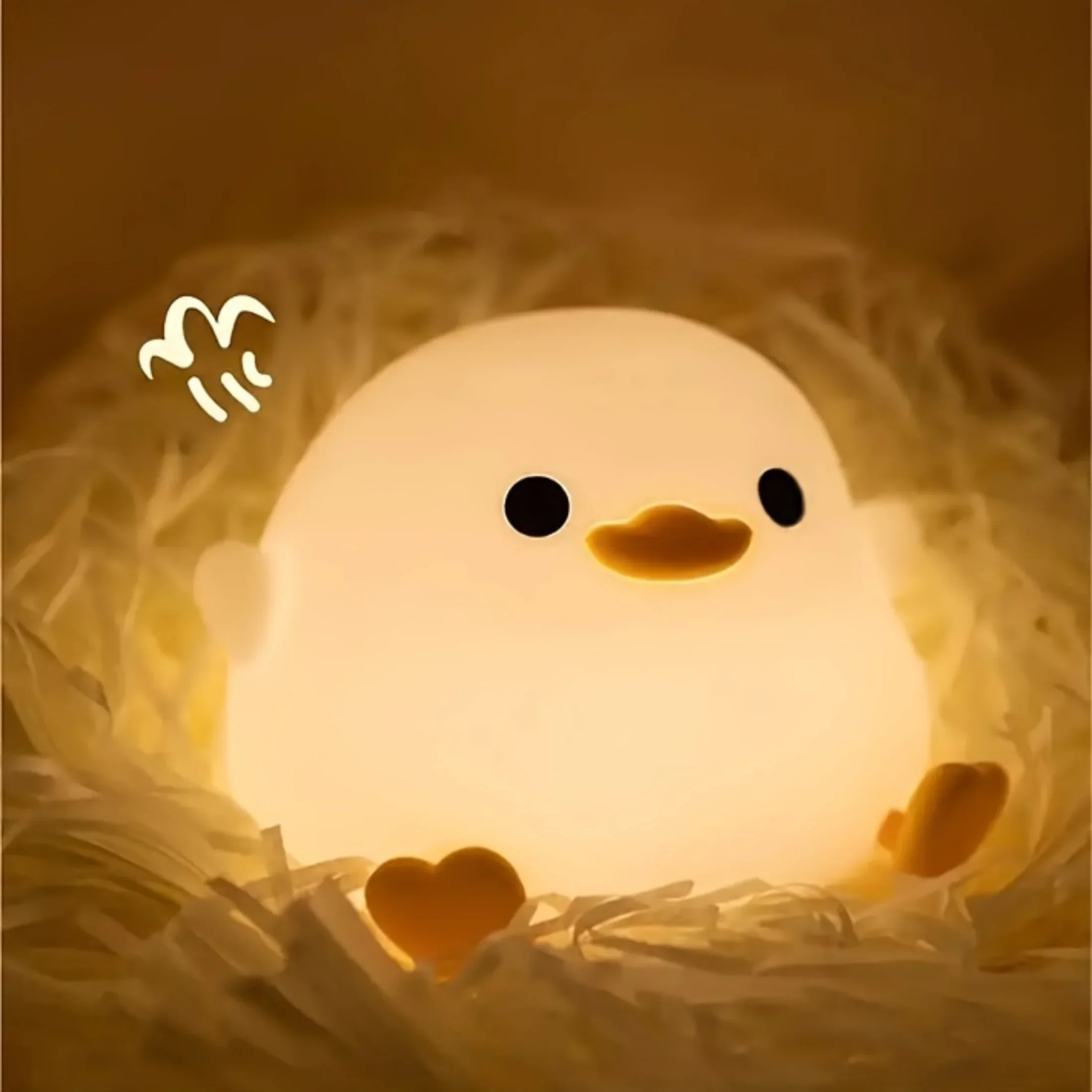 Cute Duck Silicone Night Light with Soft BeatColorfulLEDModesUSBRechargeable,PortableBedroomLampforYoungsters, One-ClickStar
Cute Duck Silicone Night Light with Soft BeatColorfulLEDModesUSBRechargeable,PortableBedroomLampforYoungsters, One-ClickStar