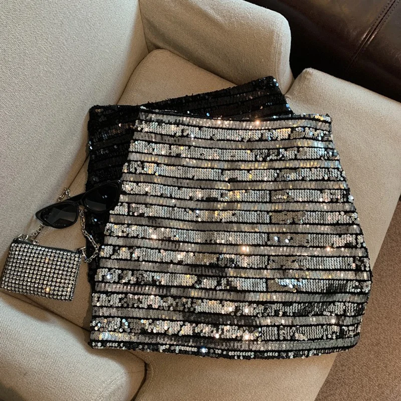 Ele ort Sequin Design Skirt Women's Slim Fit Autumn Winter New Sle Commute Korean Version A-Line Skirt
Ele ort Sequin Design Skirt Women's Slim Fit Autumn Winter New Sle Commute Korean Version A-Line Skirt