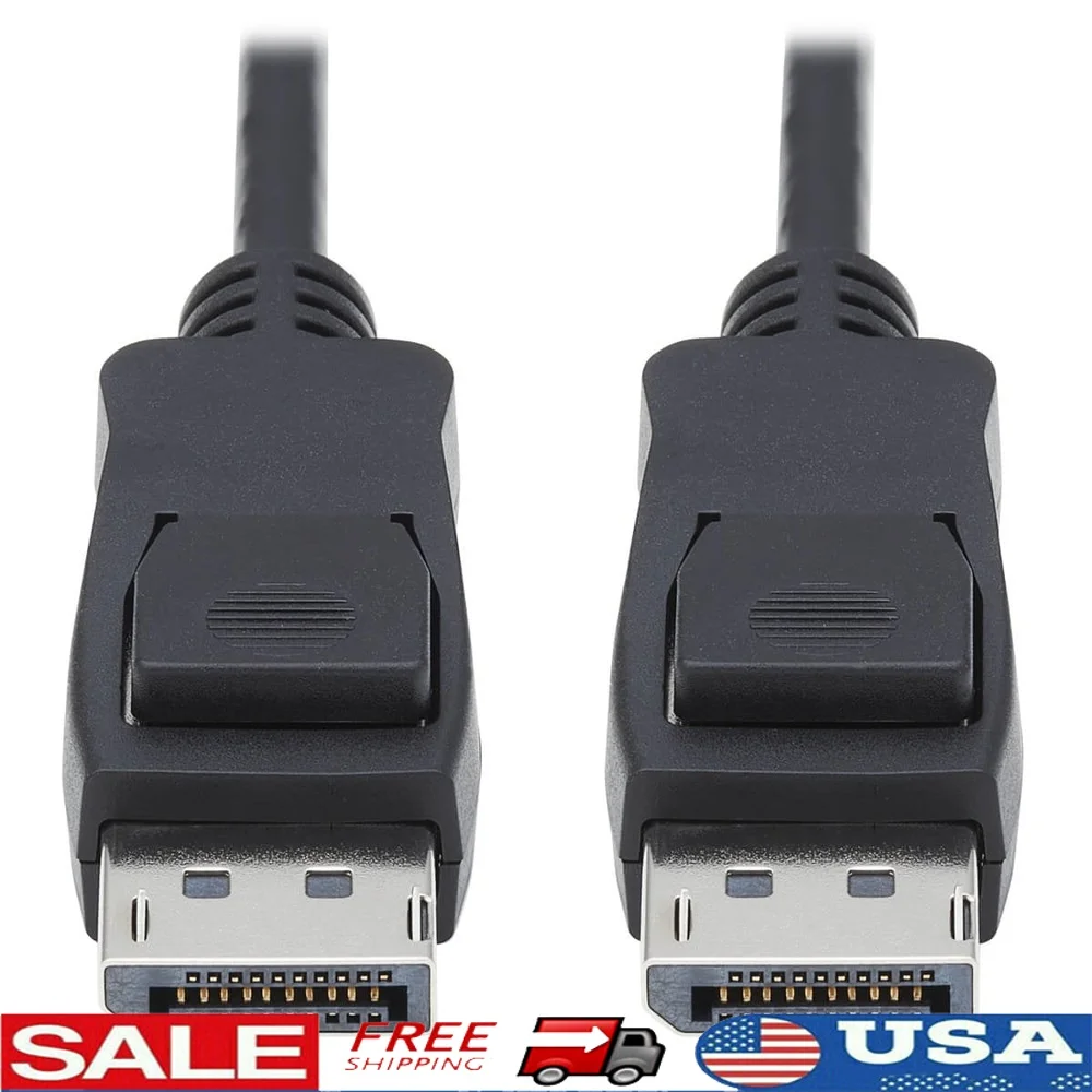 Кабель DisplayPort 1,4, 10-футовые разъемы с фиксацией, 8K UHD HDR 4:2:0 HDCP, 2,2 м/м, высокоскоростная передача данных 
Кабель DisplayPort 1,4, 10-футовые разъемы с фиксацией, 8K UHD HDR 4:2:0 HDCP, 2,2 м/м, высокоскоростная передача данных