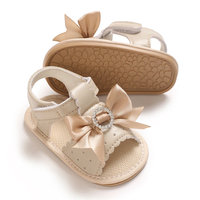 Sweet 0-12M Baby Shoes With Soft Rubber Soles And Anti Slip Sandals For Summer Cute Bow Decoration For Baby Girls' Walking Shoe
Sweet 0-12M Baby Shoes With Soft Rubber Soles And Anti Slip Sandals For Summer Cute Bow Decoration For Baby Girls' Walking Shoe