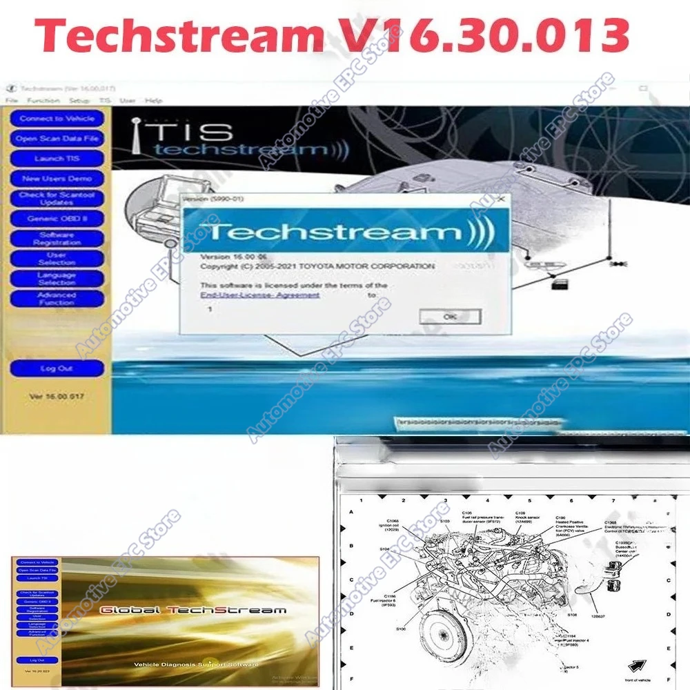 Techstream 18.00.008 obd2 scanner applies to V16.30.013 ECM ECU mini vci reprogrammed diagnose programming Car Maintenance Tools
Techstream 18.00.008 obd2 scanner applies to V16.30.013 ECM ECU mini vci reprogrammed diagnose programming Car Maintenance Tools