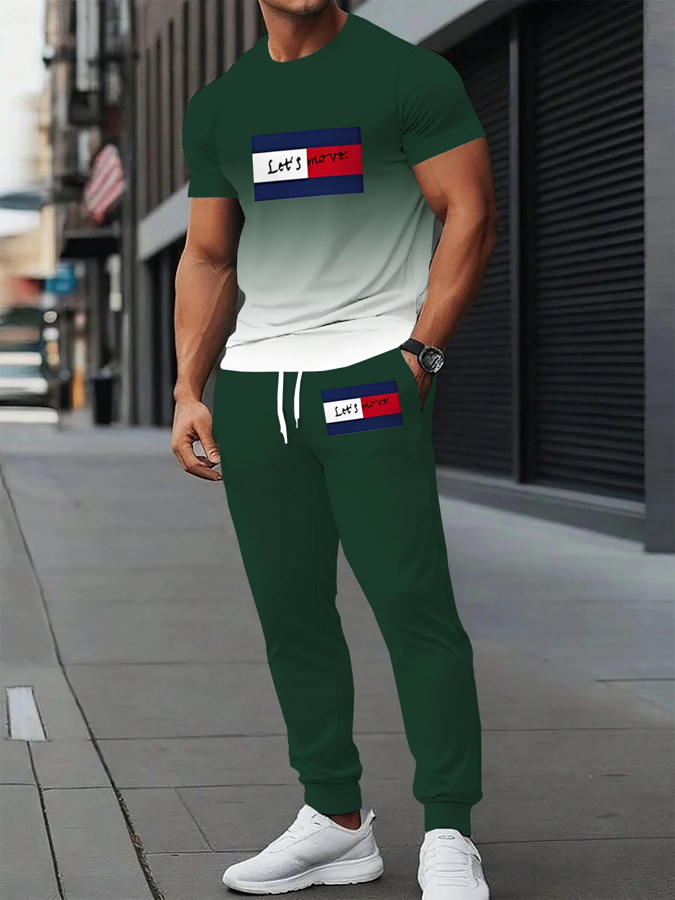Summer men's casual sports short sleeved pants 2-piece set with letter print soft and comfortable outdoor men's clothing
Summer men's casual sports short sleeved pants 2-piece set with letter print soft and comfortable outdoor men's clothing