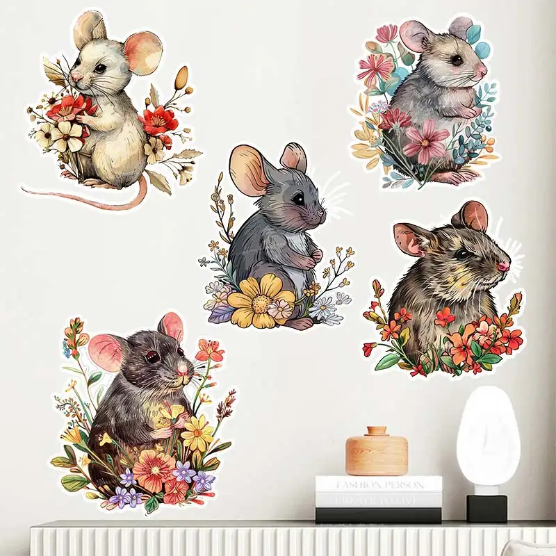 Mouse and Flower Wall Sticker Kids Room Bedroom For Wall Decoration Mural Self-adhesive Home Decor Cute Animals Decals S168
Mouse and Flower Wall Sticker Kids Room Bedroom For Wall Decoration Mural Self-adhesive Home Decor Cute Animals Decals S168
