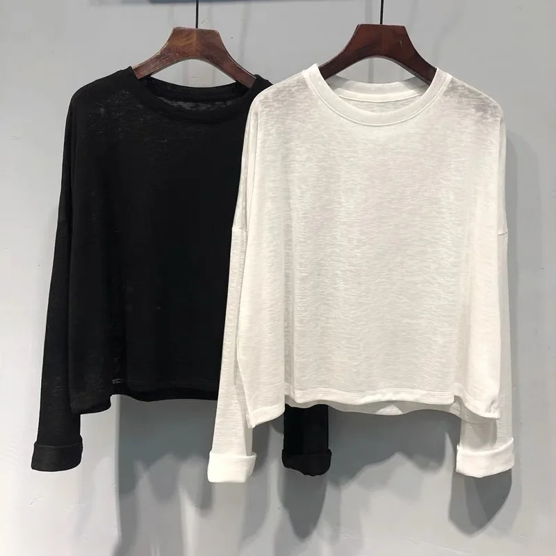 plus Size Snowflake Cotton Long Sleeve Loose Lightweight Simple T-Shirt for Women Summer Slimming Top Pure Color round Neck
plus Size Snowflake Cotton Long Sleeve Loose Lightweight Simple T-Shirt for Women Summer Slimming Top Pure Color round Neck