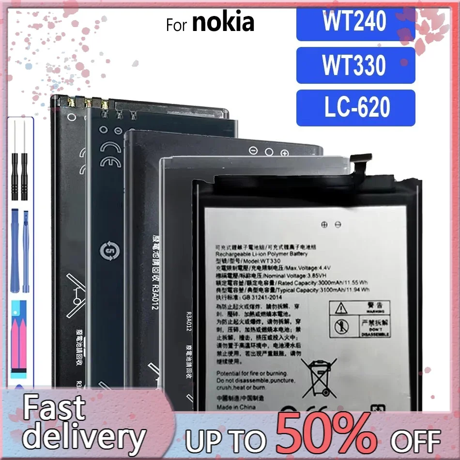 LC-620 WT240 WT330 аккумулятор для телефона Nokia 3,2 TA-1154 TA-1156 4,2 7,2 батареи 3,85 V Высококачественная батарея
LC-620 WT240 WT330 аккумулятор для телефона Nokia 3,2 TA-1154 TA-1156 4,2 7,2 батареи 3,85 V Высококачественная батарея