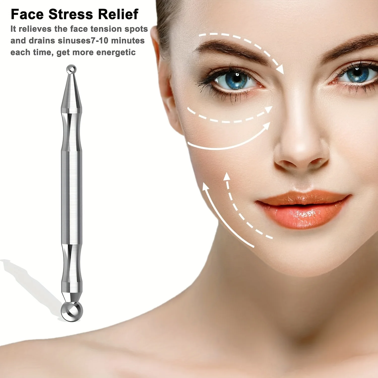 Stainless Steel Acupressure Massage Stick - Trigger Point Relief Tool for Full Body Relaxation, Plantar Fasciitis, Muscle Pain -
Stainless Steel Acupressure Massage Stick - Trigger Point Relief Tool for Full Body Relaxation, Plantar Fasciitis, Muscle Pain -
