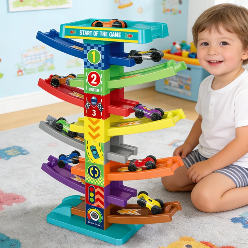 8-Track Orbit Car Play Set with 8 Cars Stack Assembly Racing Track Curtain Rail Rrack Vehicle Toys for Boys Kids Birthday Gifts
8-Track Orbit Car Play Set with 8 Cars Stack Assembly Racing Track Curtain Rail Rrack Vehicle Toys for Boys Kids Birthday Gifts