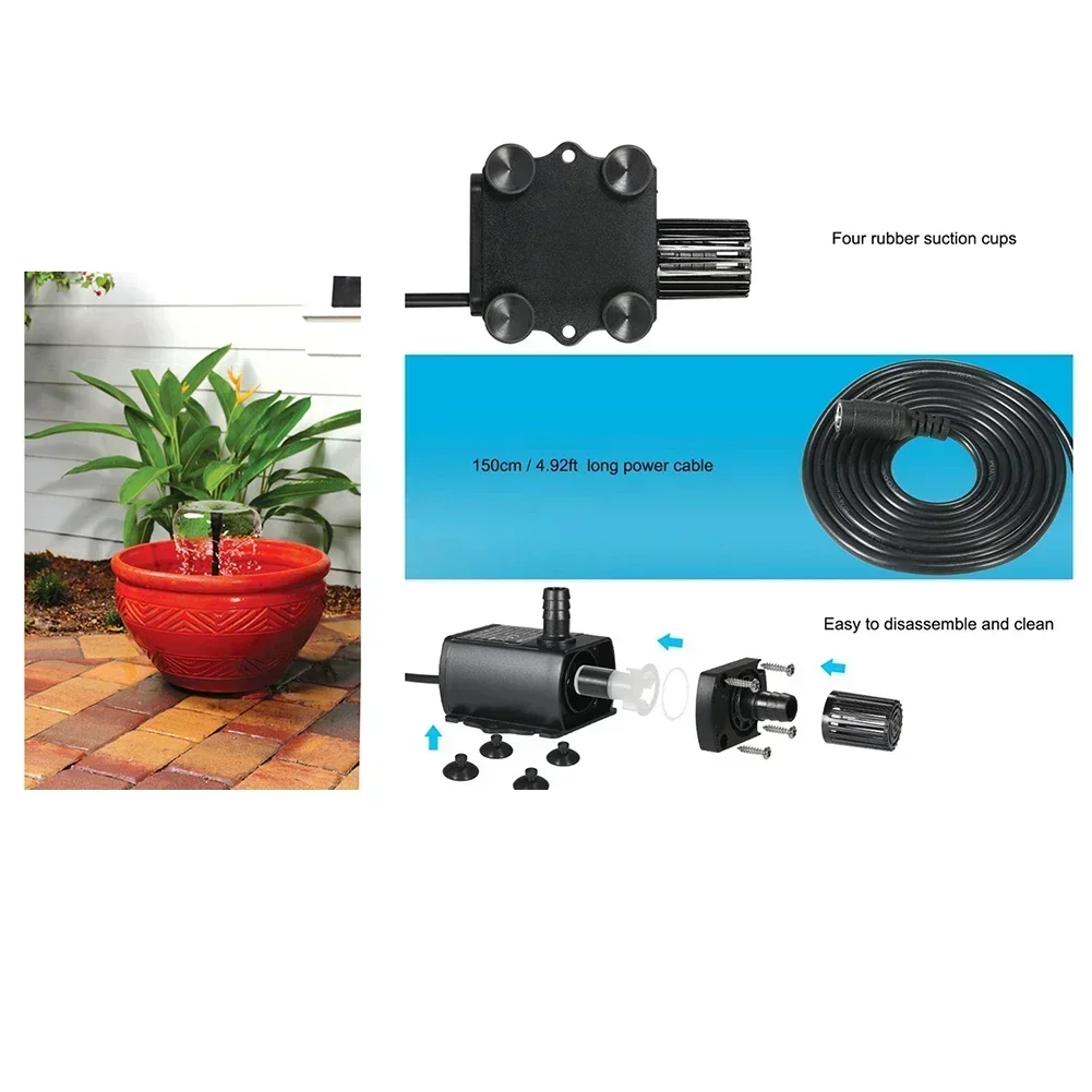 DC12V 5.5*2.1mm 400 L/hr Ultra-Quiet Brushless Submersible Water Circulation Fountain Pump With Flow Control Brushless Water Pum
DC12V 5.5*2.1mm 400 L/hr Ultra-Quiet Brushless Submersible Water Circulation Fountain Pump With Flow Control Brushless Water Pum
