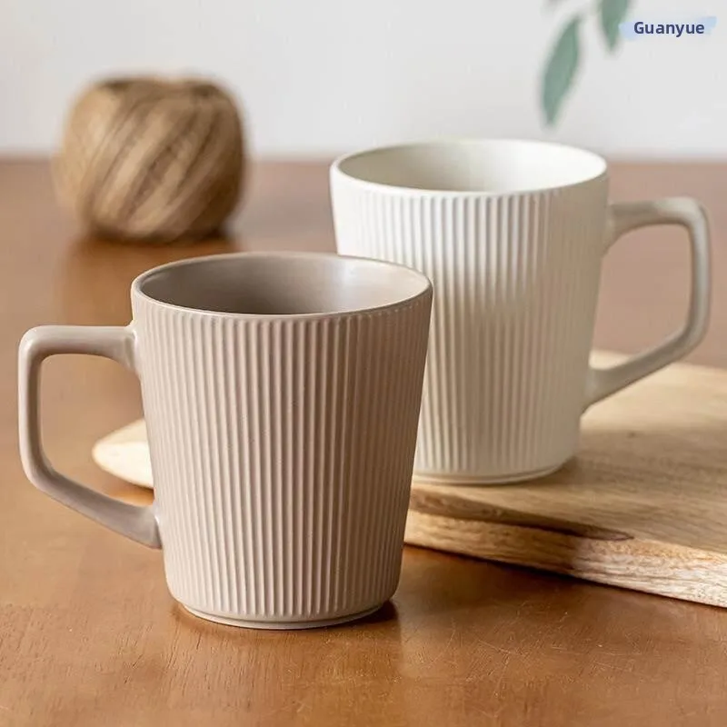 Two Stripe Ceramic Mugs High Aesthetic Value Simple Couple Matching Mugs Matte Finish Coffee Cups Home Use Pair
Two Stripe Ceramic Mugs High Aesthetic Value Simple Couple Matching Mugs Matte Finish Coffee Cups Home Use Pair