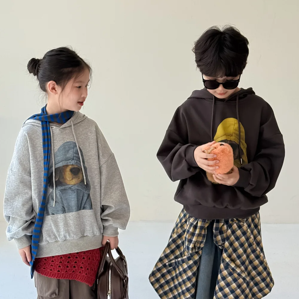 Kids Hoodie Cartoon Dog Print Unisex Pullover Sweatshirt Korean Style Loose Fit Boys Girls Casual Top Children's Clothing Gift
Kids Hoodie Cartoon Dog Print Unisex Pullover Sweatshirt Korean Style Loose Fit Boys Girls Casual Top Children's Clothing Gift