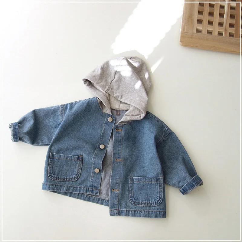 2025 New Children's Coat Spring and Autumn Fashionable Girls' Cowboy Coat Casual 0-6 Years Old Solid Color Boys' Hooded Coat
2025 New Children's Coat Spring and Autumn Fashionable Girls' Cowboy Coat Casual 0-6 Years Old Solid Color Boys' Hooded Coat
