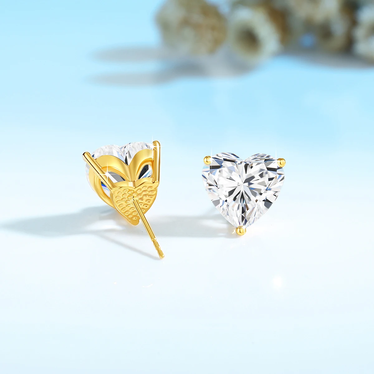 Real 14k Gold Stud Earrings Lightweight Heart Moissanite Ear Stud Simple Lovers Romantic Valentine's Gift Anniversary Jewelry
Real 14k Gold Stud Earrings Lightweight Heart Moissanite Ear Stud Simple Lovers Romantic Valentine's Gift Anniversary Jewelry