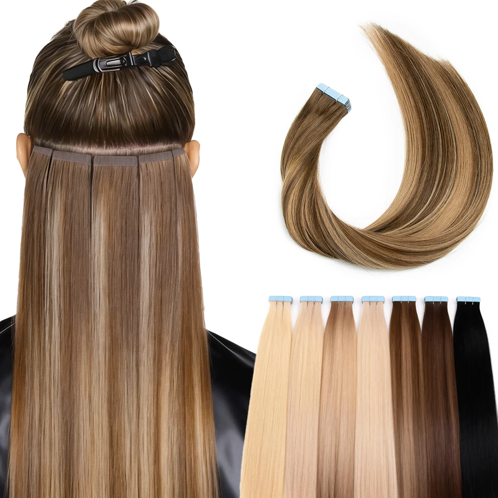 Remy Tape in Hair Extension Real Human Hair Ombre Brown Blonde Black Thick &Silky 20/40/60pcs No Frizzy No Tangle Salon Quality
Remy Tape in Hair Extension Real Human Hair Ombre Brown Blonde Black Thick &Silky 20/40/60pcs No Frizzy No Tangle Salon Quality