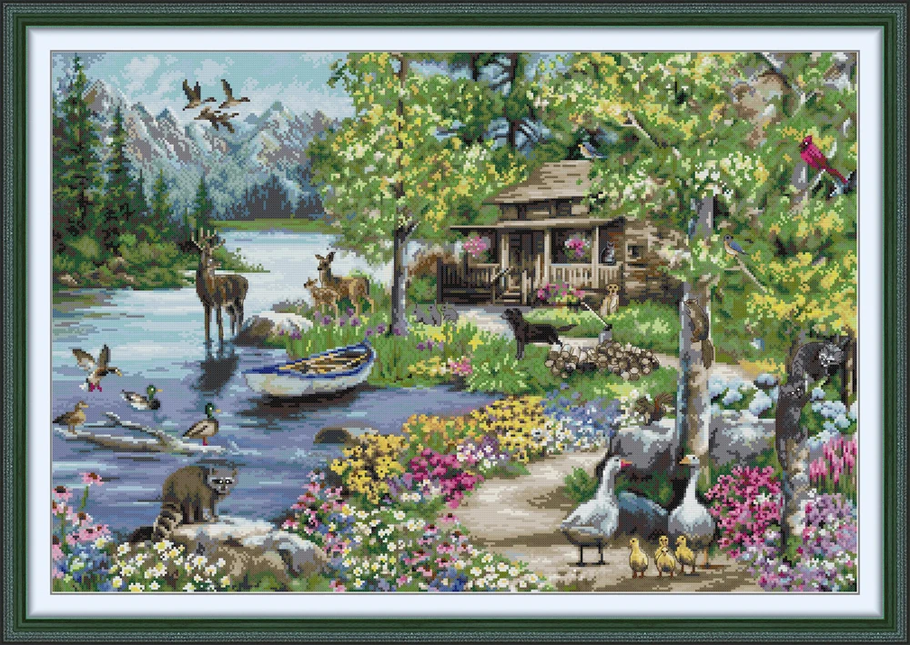Lake house cross stitch kit aida 14ct 11ct count print canvas cross stitches needlework embroidery DIY handmade
Lake house cross stitch kit aida 14ct 11ct count print canvas cross stitches needlework embroidery DIY handmade
