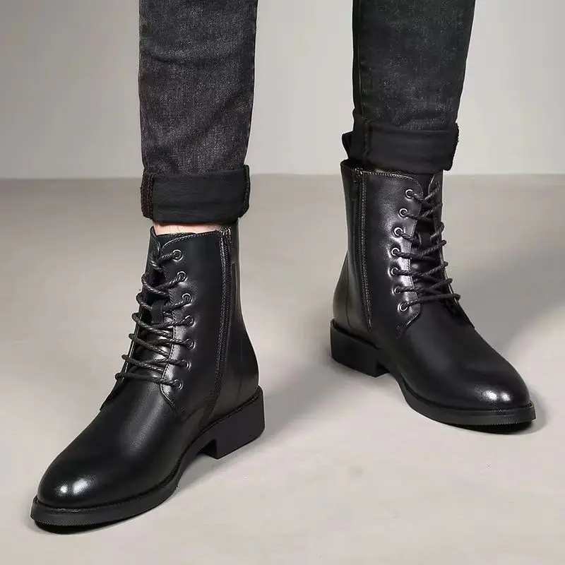 Men's shoes 2026 Spring and Autumn Korean version British boots Short boots Men's fashion men's boots High top leather shoes
Men's shoes 2026 Spring and Autumn Korean version British boots Short boots Men's fashion men's boots High top leather shoes