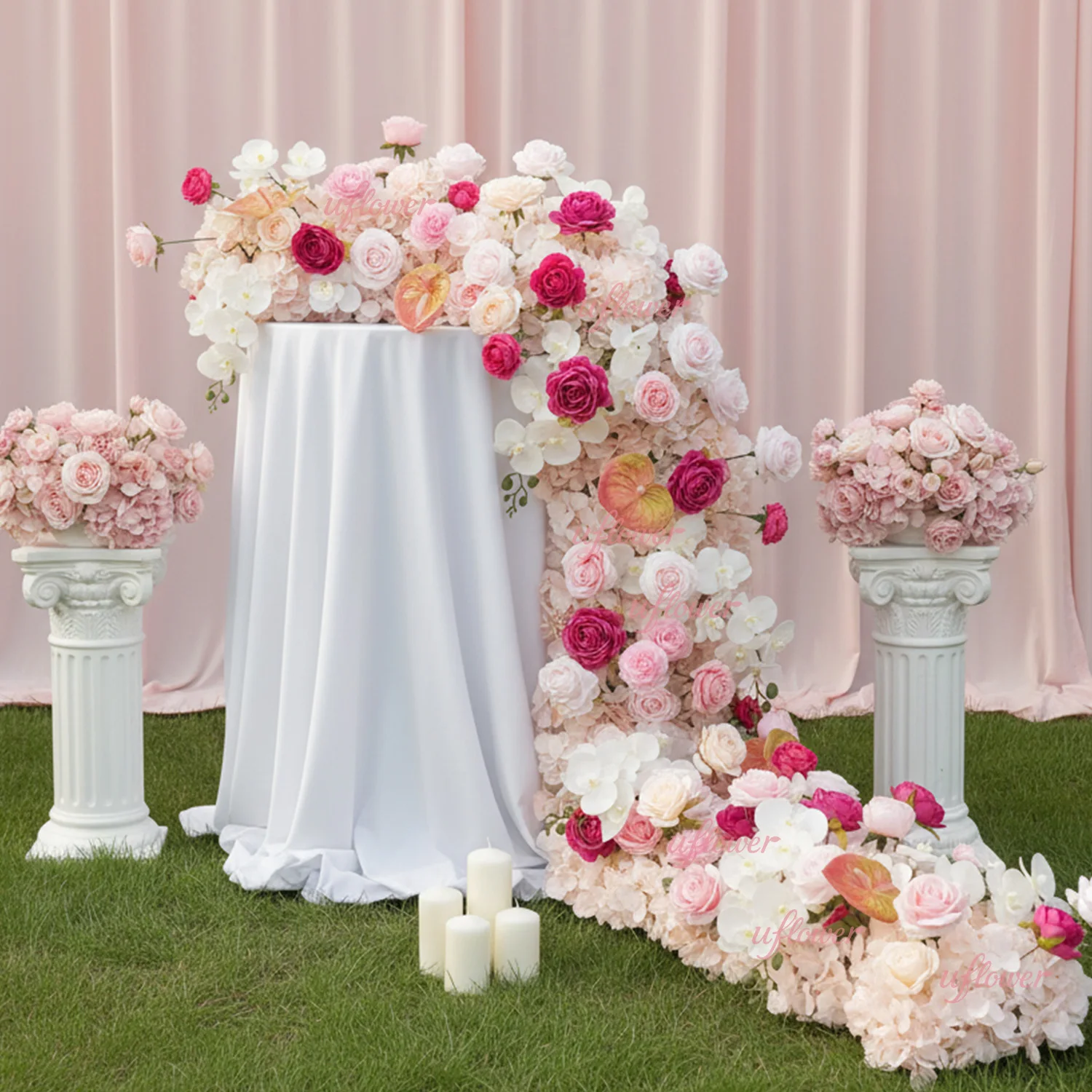 Роскошный искусственный ряд цветов 50/100 см с зеленым листом для свадебного стола, центральный фон, настенная арка, декор для вечеринки, сцены
Роскошный искусственный ряд цветов 50/100 см с зеленым листом для свадебного стола, центральный фон, настенная арка, декор для вечеринки, сцены