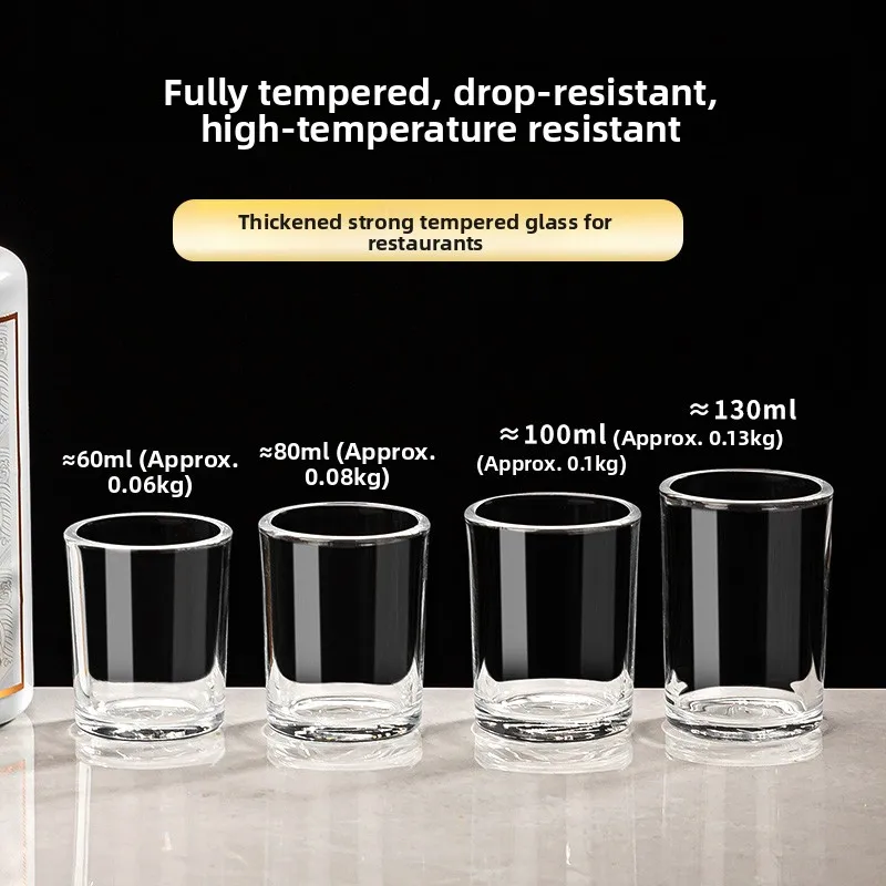 Premium Two-Ounce Glass Wine Cups Heat-Treated for Home Use Restaurant Bar KTV Commercial Use White Tea Water Cups
Premium Two-Ounce Glass Wine Cups Heat-Treated for Home Use Restaurant Bar KTV Commercial Use White Tea Water Cups