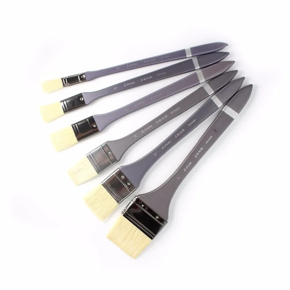 6 pcs Artist Flat Bristle Hair Brush Oil Painting Tool Set For Acrylic Watercolor DIY Graffiti scrubbing brush Art Brush Supplie
6 pcs Artist Flat Bristle Hair Brush Oil Painting Tool Set For Acrylic Watercolor DIY Graffiti scrubbing brush Art Brush Supplie