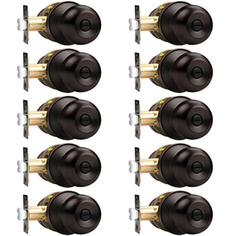 Round Bath/Bed Ball Door Knobs Privacy Door Knobs Finish, Interior Door Knobs with Lock for Bathroom Bedroom, 0
Round Bath/Bed Ball Door Knobs Privacy Door Knobs Finish, Interior Door Knobs with Lock for Bathroom Bedroom, 0