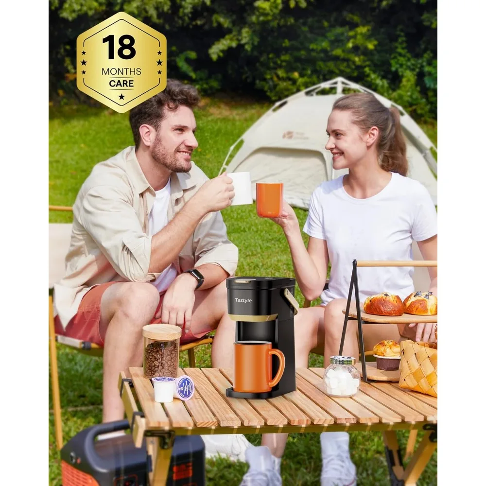 Single Serve One Cup Coffee Maker, for K Cups and Grounds, 6 to 12 Oz Brew Size, for Travel, Camping, Office, Black and Gold
Single Serve One Cup Coffee Maker, for K Cups and Grounds, 6 to 12 Oz Brew Size, for Travel, Camping, Office, Black and Gold