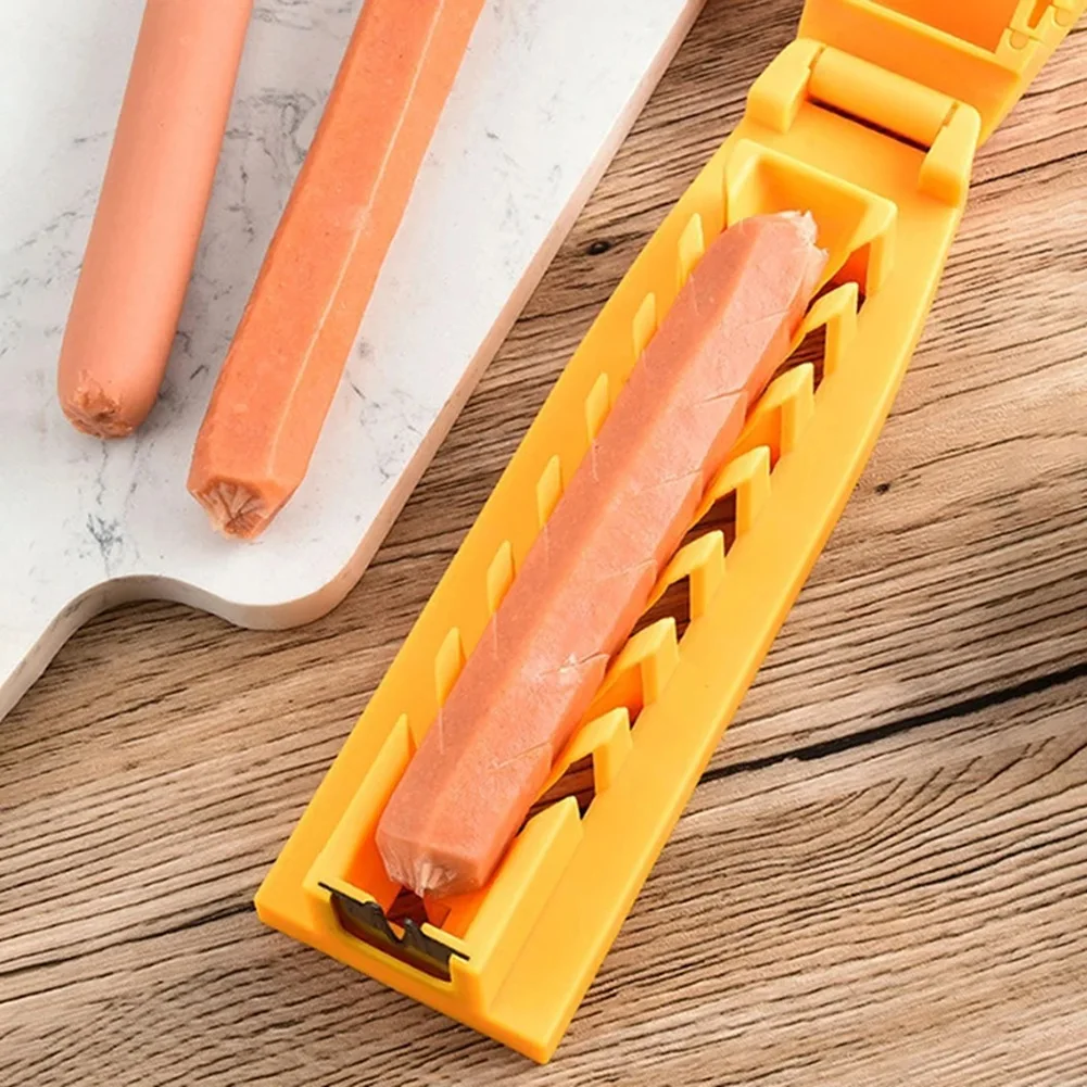 Kitchen Utensil Sausage Cutter Hot Dog Slicing Tool Barbecue Tools Ham Slicer 2 Pieces For Camping
Kitchen Utensil Sausage Cutter Hot Dog Slicing Tool Barbecue Tools Ham Slicer 2 Pieces For Camping