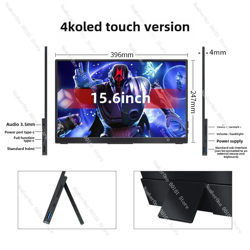 15.6-Inch OLED Touch Portable Monitor 4K Mobile Phone Computer PS5/swich External Expansion Screen Spot
15.6-Inch OLED Touch Portable Monitor 4K Mobile Phone Computer PS5/swich External Expansion Screen Spot