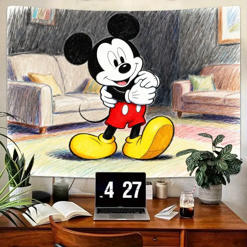 1 шт., гобелен с рисунком Микки Мауса Диснея, милый мультяшный настенный художественный декор, полиэстер, спальня, гостиная, общежитие, эстетический подарок
1 шт., гобелен с рисунком Микки Мауса Диснея, милый мультяшный настенный художественный декор, полиэстер, спальня, гостиная, общежитие, эстетический подарок