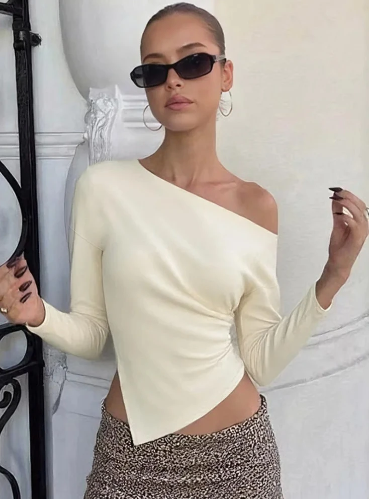 Женский повседневный топ, модный тонкий пуловер с разрезом и длинными рукавами, сексуальный плиссированный топ без бретелек, новый топ для вечеринок, женская уличная одежда
Женский повседневный топ, модный тонкий пуловер с разрезом и длинными рукавами, сексуальный плиссированный топ без бретелек, новый топ для вечеринок, женская уличная одежда