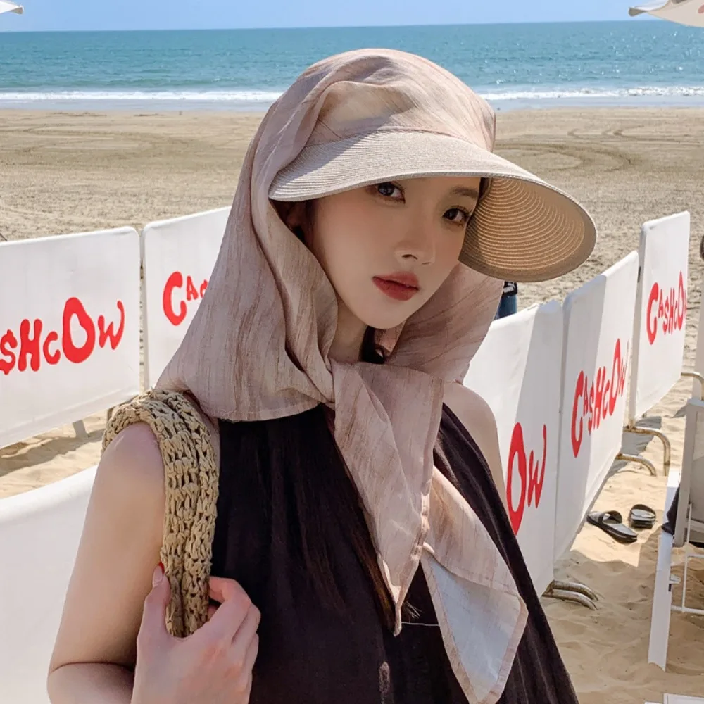 Korean Style Headscarf Baseball Hat Wide Brim Print Scarf Baseball Cap Neck Protection Sunscreen Strappy Bandana Hat Spring
Korean Style Headscarf Baseball Hat Wide Brim Print Scarf Baseball Cap Neck Protection Sunscreen Strappy Bandana Hat Spring