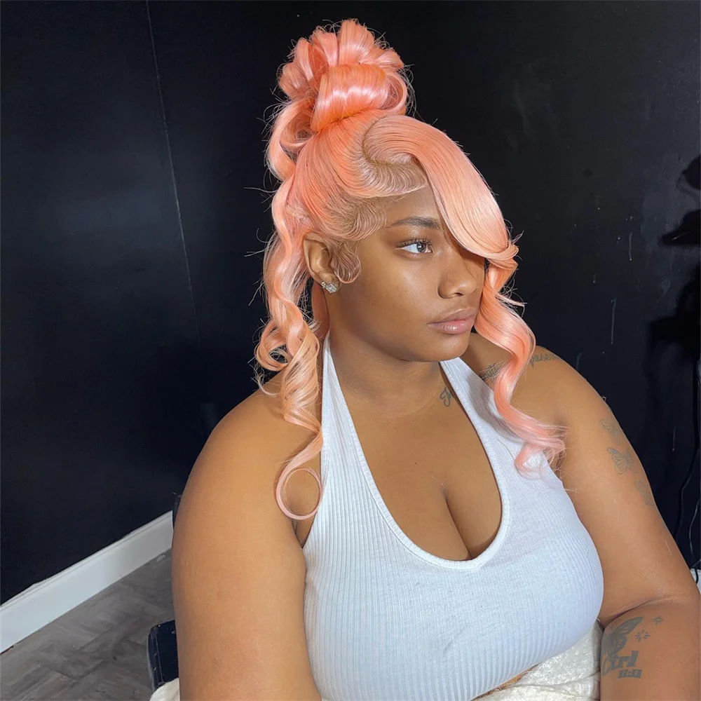 High Quality Light Honey Orange 13x4 13x6 Hd Lace Frontal Wig Pre Plucked 613 Colored Lace Front Wig For Women Human Hair Wigs
High Quality Light Honey Orange 13x4 13x6 Hd Lace Frontal Wig Pre Plucked 613 Colored Lace Front Wig For Women Human Hair Wigs