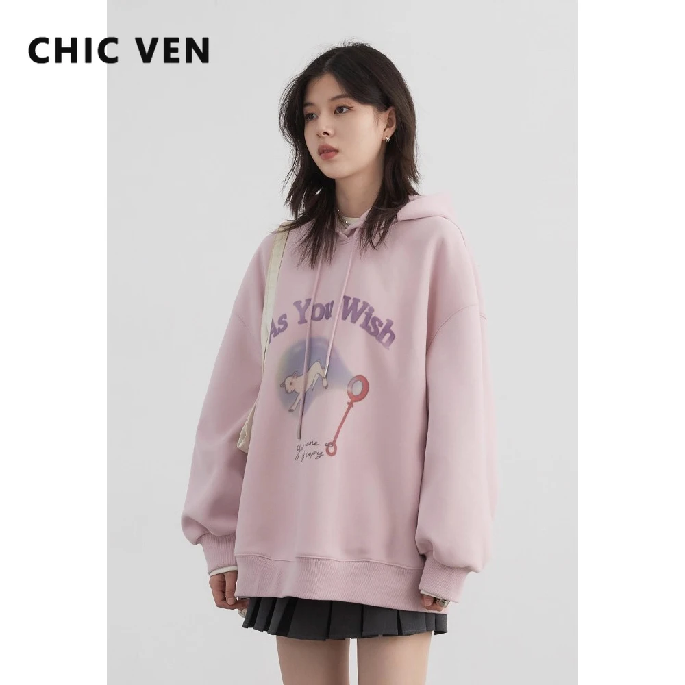 CHIC VEN Women Sweatshirts Korean Casual Loose O-neck Cartoon Hoodie Tops Fashion Female Clothing Pink Autumn Winter New 2025
CHIC VEN Women Sweatshirts Korean Casual Loose O-neck Cartoon Hoodie Tops Fashion Female Clothing Pink Autumn Winter New 2025