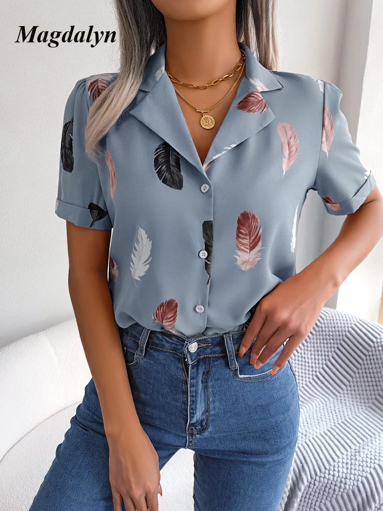 Magdalyn Summer Print Blouse Short Sleeves Notched Collar Bohemian Tops Party Streetwear Ins Fashion Elegant Office Lady Shirt
Magdalyn Summer Print Blouse Short Sleeves Notched Collar Bohemian Tops Party Streetwear Ins Fashion Elegant Office Lady Shirt