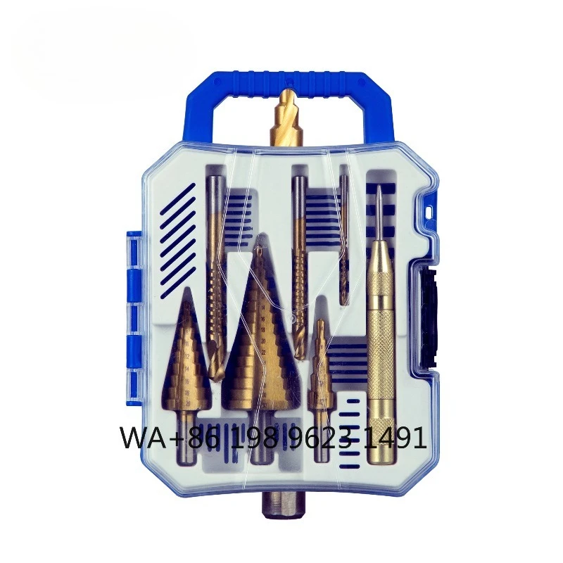 Titanium Coated Saw Tooth Drill Kit, 7Pcs HSS Step Drill Bits 4-12/20/32mm, Dual Shank Design for Metal Cutting & Machining
Titanium Coated Saw Tooth Drill Kit, 7Pcs HSS Step Drill Bits 4-12/20/32mm, Dual Shank Design for Metal Cutting & Machining