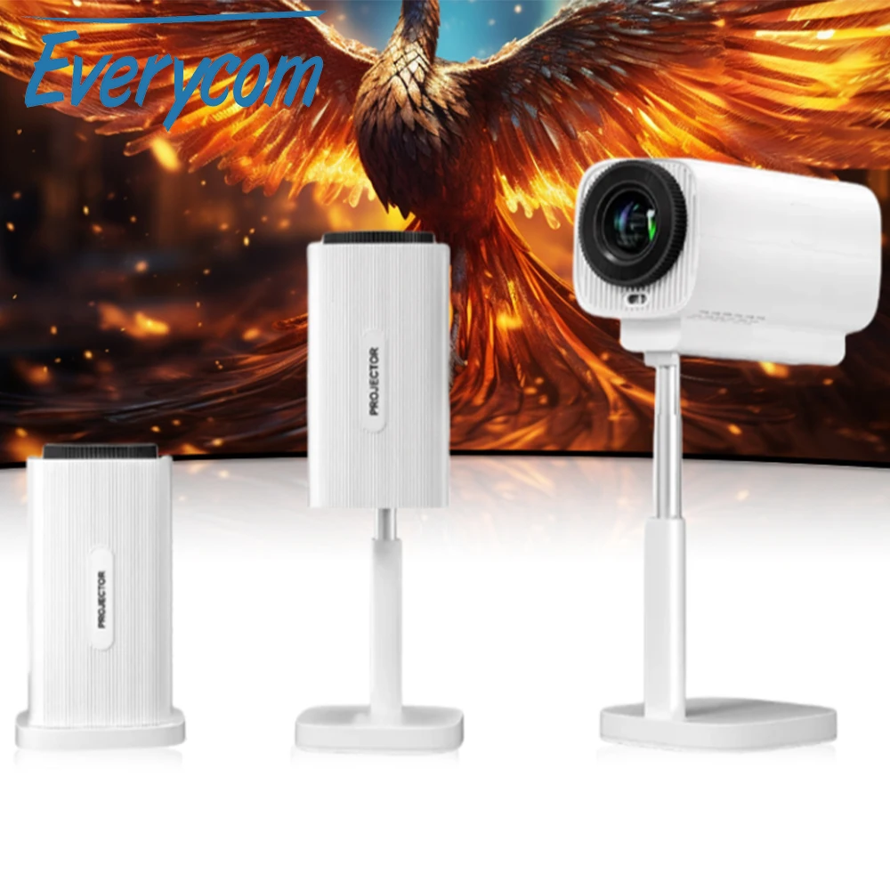Everycom E700 Pro Mini LED Projector Smart Android Beam Support 4K 1080P Portable Bluetooth Speaker Adjustable Stand for Home
