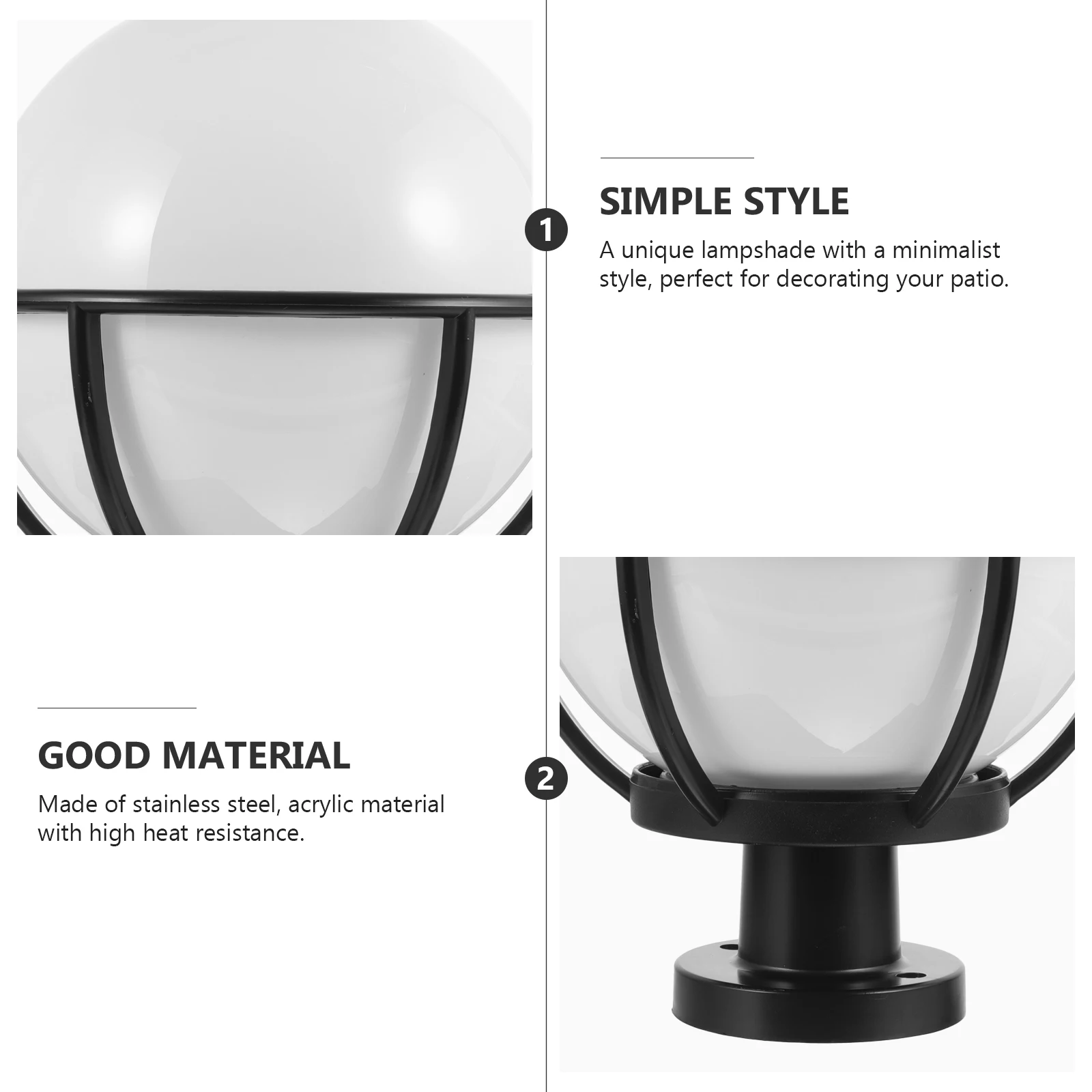 1 set Acrylic Ball Post Yard Lampshade Outdoor Lights Lamp Cover Cover Heat Resistant Fence Decor Yard Garden Lighting
1 set Acrylic Ball Post Yard Lampshade Outdoor Lights Lamp Cover Cover Heat Resistant Fence Decor Yard Garden Lighting