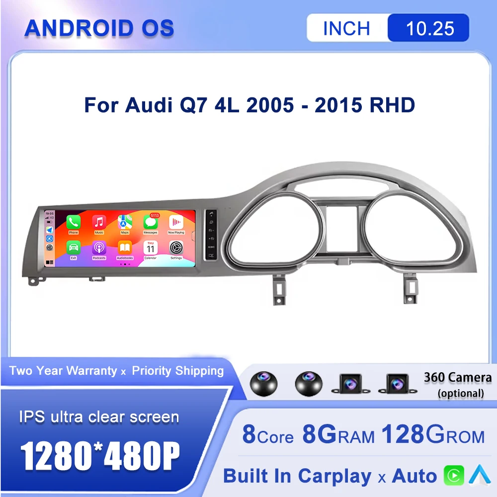 10,25-дюймовый для Audi Q7 4L 2005-2015 RHD радио автомобильный мультимедийный плеер BT Carplay Android Auto Carplay WIFI 4G GPS-навигация
10,25-дюймовый для Audi Q7 4L 2005-2015 RHD радио автомобильный мультимедийный плеер BT Carplay Android Auto Carplay WIFI 4G GPS-навигация