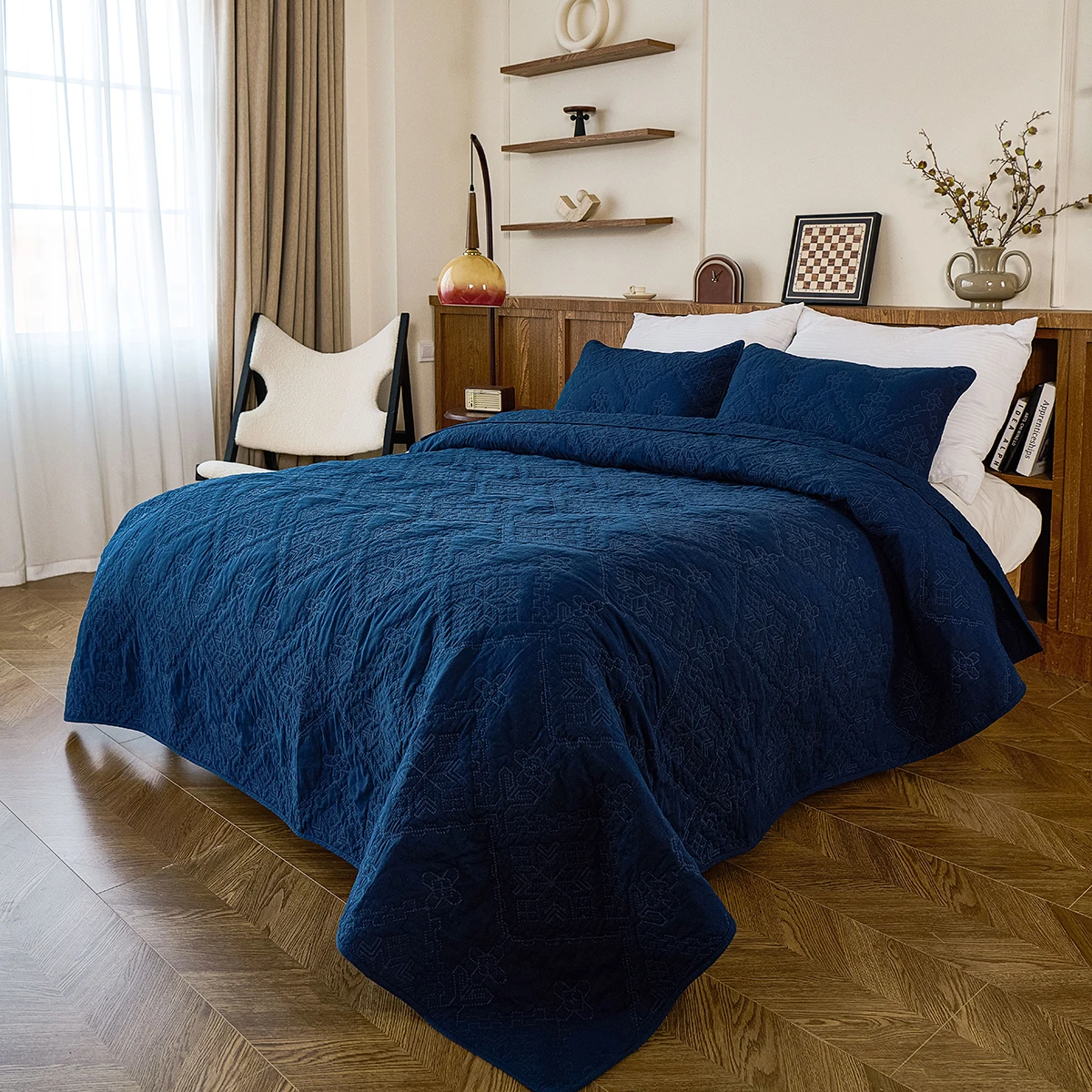 Nordic Solid Color Bedding Set, 3-Piece Queen Size Embroidered Duvet Cover Set, Subtle Embroidery Design, Soft and Breathable Be
Nordic Solid Color Bedding Set, 3-Piece Queen Size Embroidered Duvet Cover Set, Subtle Embroidery Design, Soft and Breathable Be