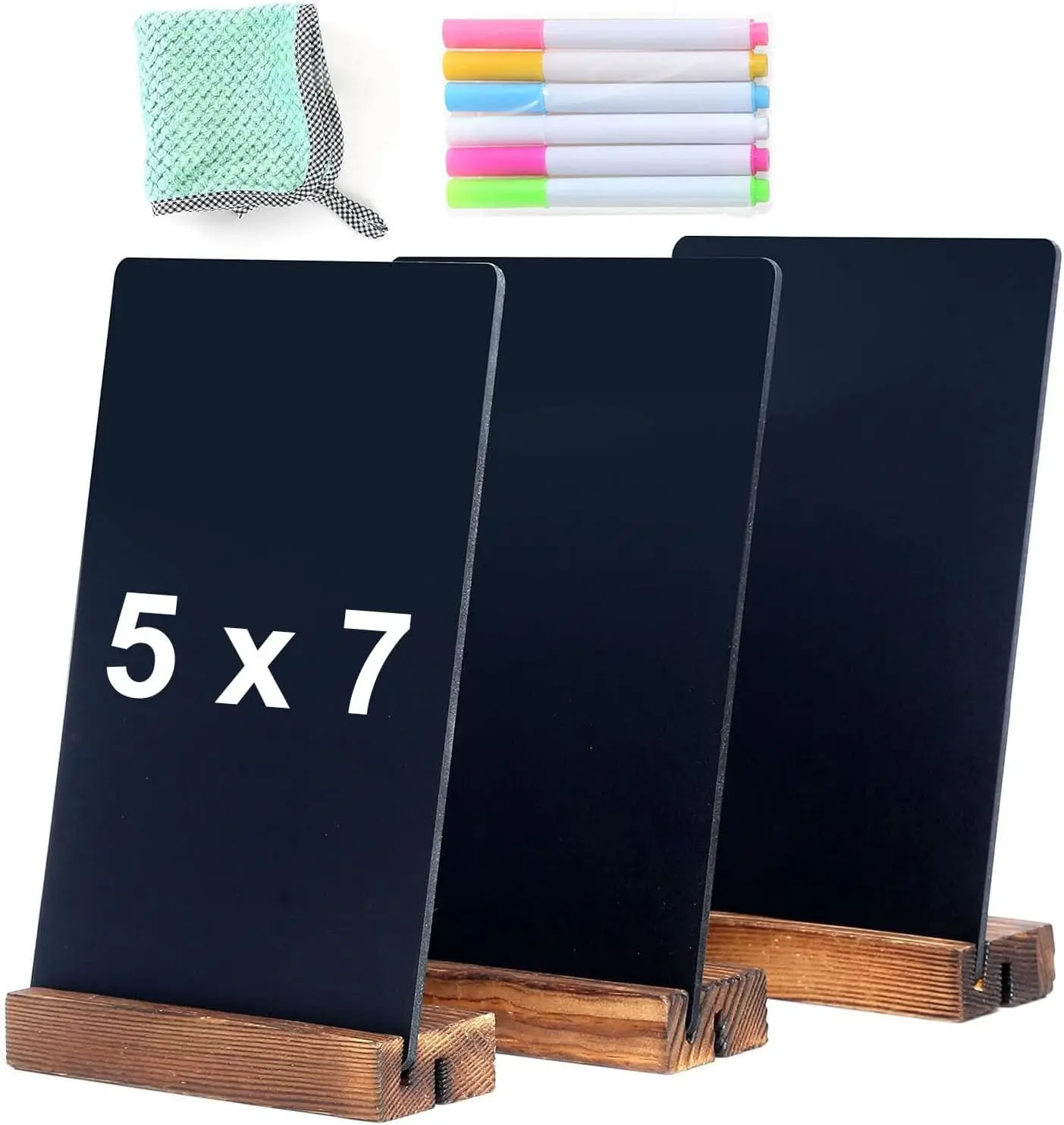3Pack Double Sided Chalkboard Sign 5.1x7.9 in with Wood Base, Erasable Message Board for Shop Wedding Kitchen Home Party
3Pack Double Sided Chalkboard Sign 5.1x7.9 in with Wood Base, Erasable Message Board for Shop Wedding Kitchen Home Party