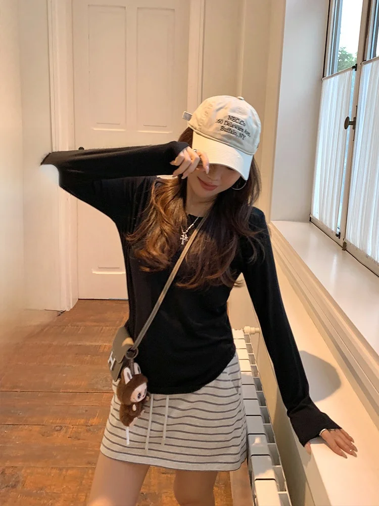 Classic Thin Base irt for Women Bla ey Autumn ential Slim Fit Casual Sle Viscose Wool Blend Long Sve T-irt
Classic Thin Base irt for Women Bla ey Autumn ential Slim Fit Casual Sle Viscose Wool Blend Long Sve T-irt