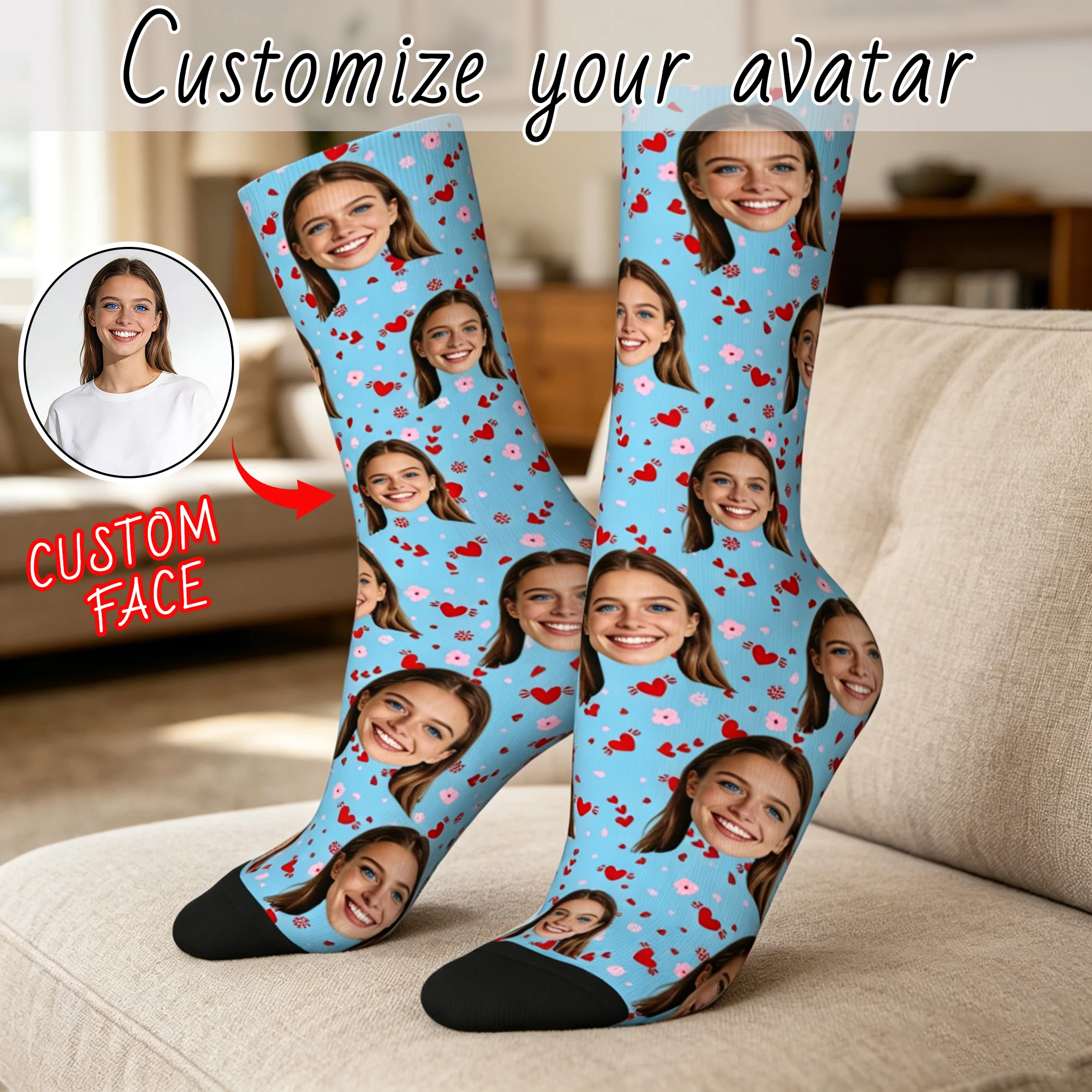 Custom avatar socks for men and women custom photo socks personalized picture socks photo socks personalized gifts
Custom avatar socks for men and women custom photo socks personalized picture socks photo socks personalized gifts