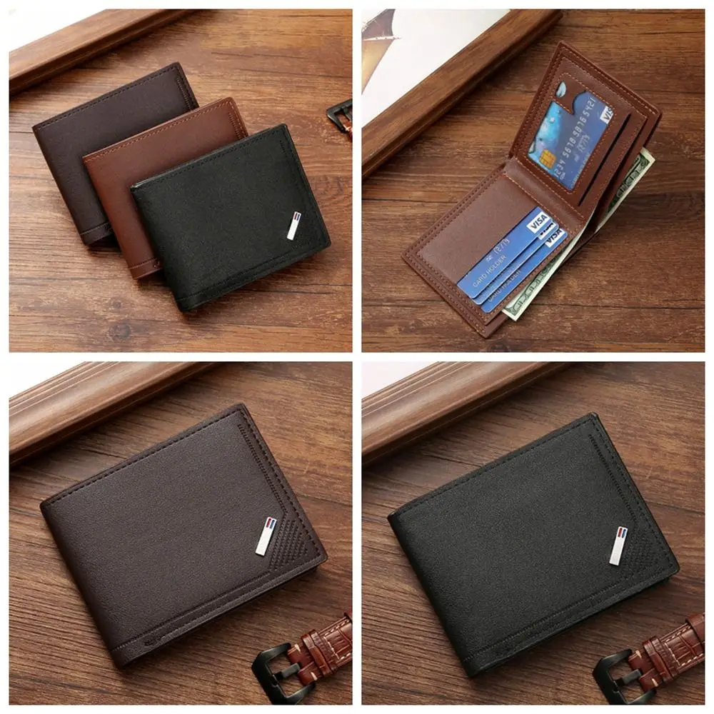Soft PU Leather Men's Short Wallet Multi-position Thin Male Leather Purse Coin Pocket Korean Style Men Coin Pocket Outdoor
Soft PU Leather Men's Short Wallet Multi-position Thin Male Leather Purse Coin Pocket Korean Style Men Coin Pocket Outdoor