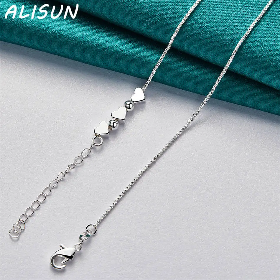 ALISUN 925 Sterling Silver 45cm Small Heart Pendant Necklace For Women Charm Trend Birthday Gifts Fashion Party Fine Jewelry
ALISUN 925 Sterling Silver 45cm Small Heart Pendant Necklace For Women Charm Trend Birthday Gifts Fashion Party Fine Jewelry