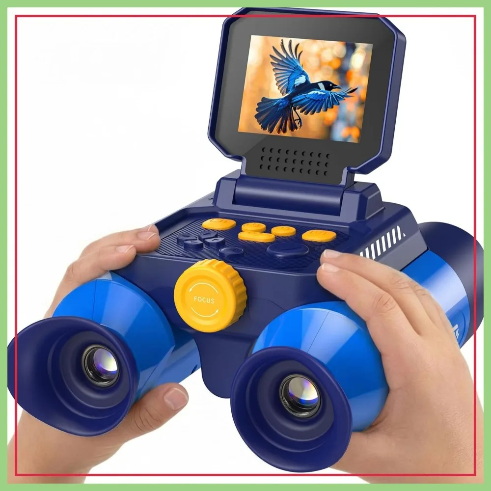 Kids Binoculars with 2.4" HD Screen, 10X Zoom, Night Vision Camera for Outdoor Adventures, Bird Watching, Camping, Hiking - Blue
Kids Binoculars with 2.4" HD Screen, 10X Zoom, Night Vision Camera for Outdoor Adventures, Bird Watching, Camping, Hiking - Blue