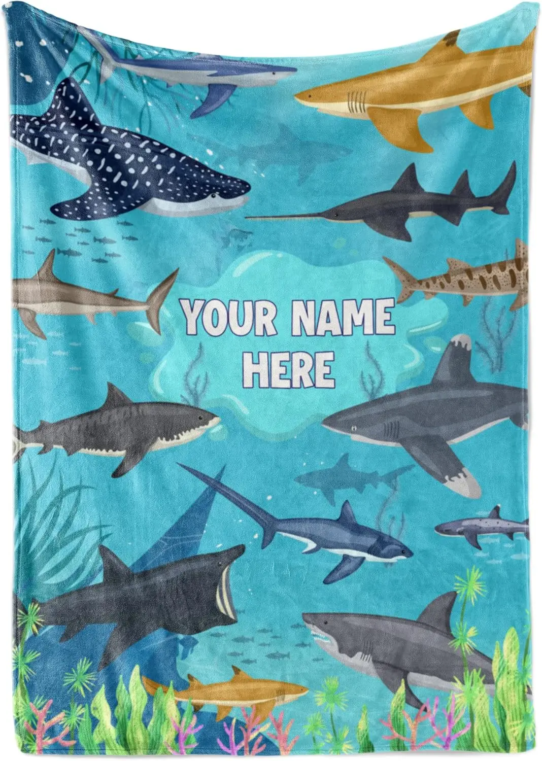 Personalized Shark Blanket For Kids - Ships Next Day And Made In Usa - Soft Fleece Throw Bed, Cute Room Decor, Plush Sofa Couch
Personalized Shark Blanket For Kids - Ships Next Day And Made In Usa - Soft Fleece Throw Bed, Cute Room Decor, Plush Sofa Couch