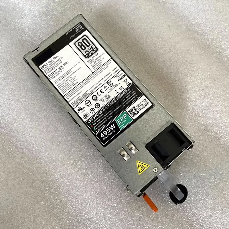 Original E495E-S1 495 Watt EPP Power Supply For Poweredge R630 R730 R640 R740 R730XD Server PSU
Original E495E-S1 495 Watt EPP Power Supply For Poweredge R630 R730 R640 R740 R730XD Server PSU