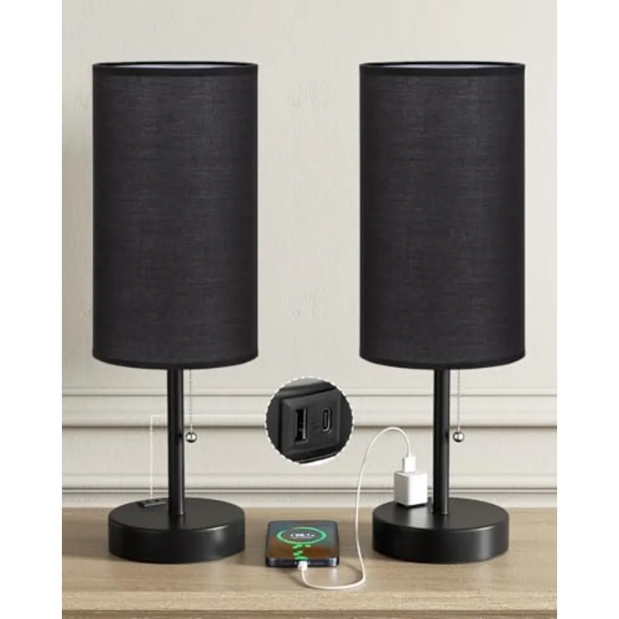 Large Bedside Lamps Set of 2-3 Color Temperatures Pull Chain Lamp with AC Outlet Charging Port Two Round Night Stand Lamps for
Large Bedside Lamps Set of 2-3 Color Temperatures Pull Chain Lamp with AC Outlet Charging Port Two Round Night Stand Lamps for