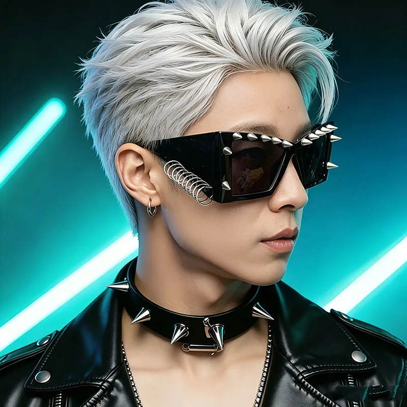 New Trendy Punk Rivet Summer Sunglasses Men Women Y2K Gothic Spike Decor Square Sun Glasses Trendy Streetwear UV400 Protection
New Trendy Punk Rivet Summer Sunglasses Men Women Y2K Gothic Spike Decor Square Sun Glasses Trendy Streetwear UV400 Protection