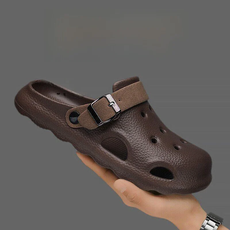 Birkent Men's Sandals Summer New Head Cover Slippers Outdoor Wear Two-Purpose Breathable Anti-Odor Hollow out Shoes
Birkent Men's Sandals Summer New Head Cover Slippers Outdoor Wear Two-Purpose Breathable Anti-Odor Hollow out Shoes